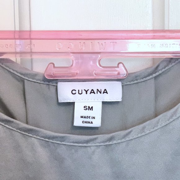 CUYANA Women's Washable Charmeuse High-Low Top - Picture 5 of 6